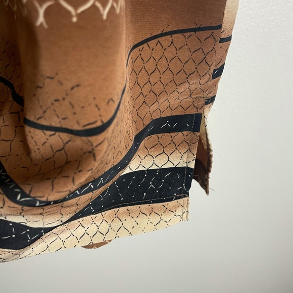 Mench Platinum Brown Button Up Short Sleeve Top XXL - Picture 2 of 5